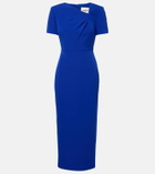 Roland Mouret Draped crêpe midi dress