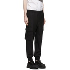 Neil Barrett Black Wool Carrot Cargo Pants