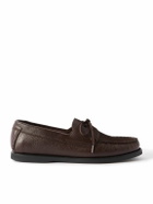 Saman Amel - City Moc Full-Grain Leather Boat Shoes - Brown