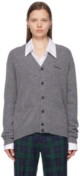 Manors Golf Gray Lambswool Cardigan