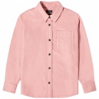 A.P.C. Men's Basile Wool Overshirt in Pink