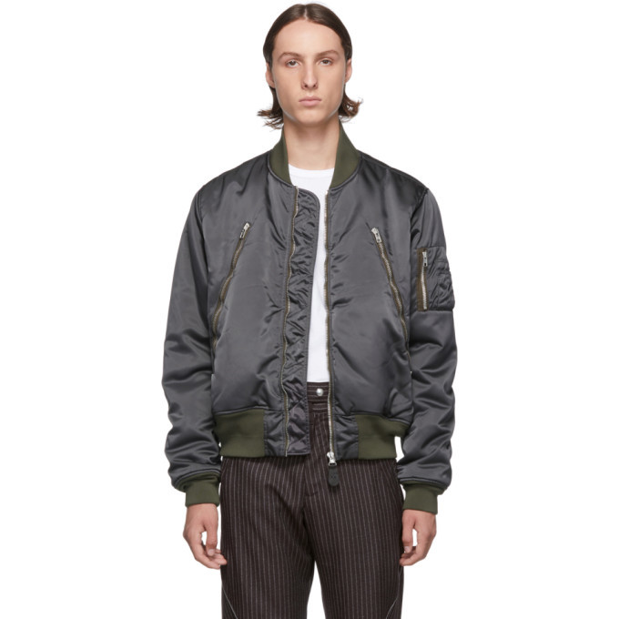 Maison Margiela Black Poplin Bomber Jacket Maison Margiela