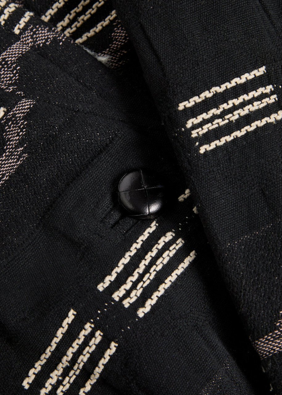 Isabel Marant étoile Qayla Jacquard Cotton-blend Coat Black