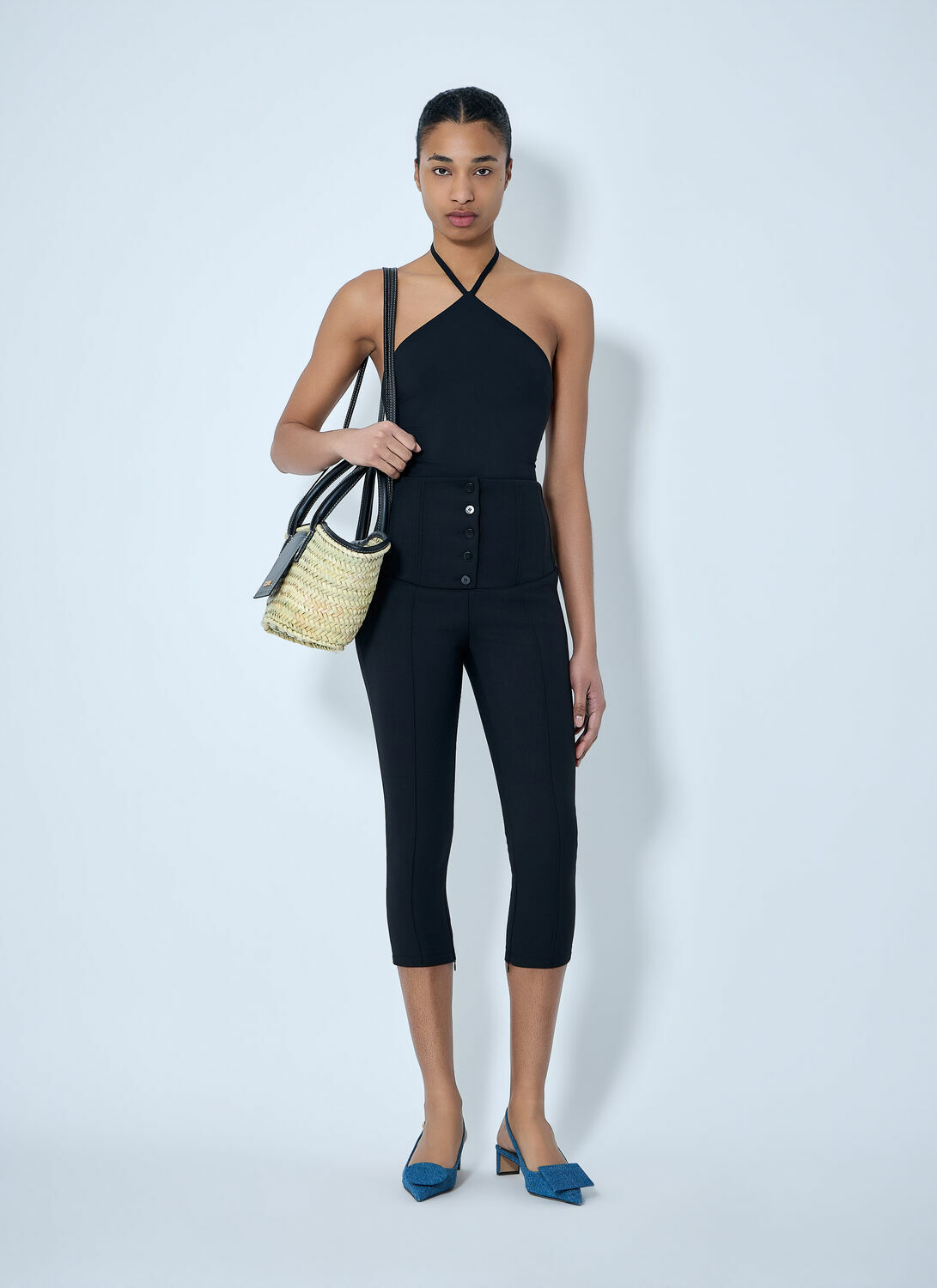 Jacquemus High-Waisted Buttoned Cycling Pants