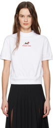 SHUSHU/TONG White Rose Embroidered T-shirt
