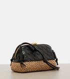 Bottega Veneta Concert Mini raffia crossbody bag