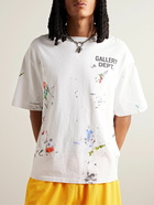 Gallery Dept. - Paint-Splattered Logo-Print Cotton-Jersey T-Shirt - Multi