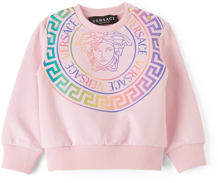 Photo: Versace Baby Pink Medusa Print Sweatshirt