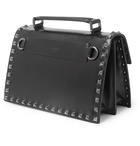 Valentino - Valentino Garavani Medium Rockstud Leather Messenger Bag - Black