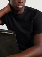 FRAME - Cotton-Jacquard T-Shirt - Black