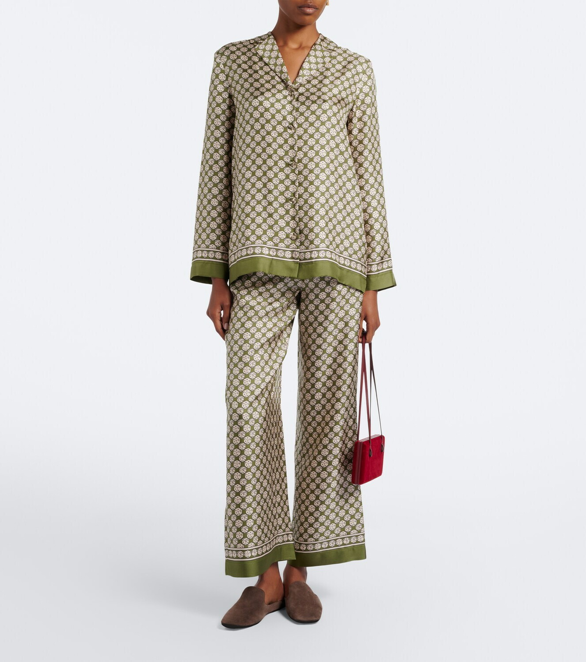 'S Max Mara Printed silk twill shirt