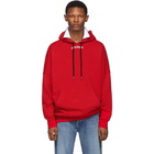 Palm Angels Red Logo Hoodie