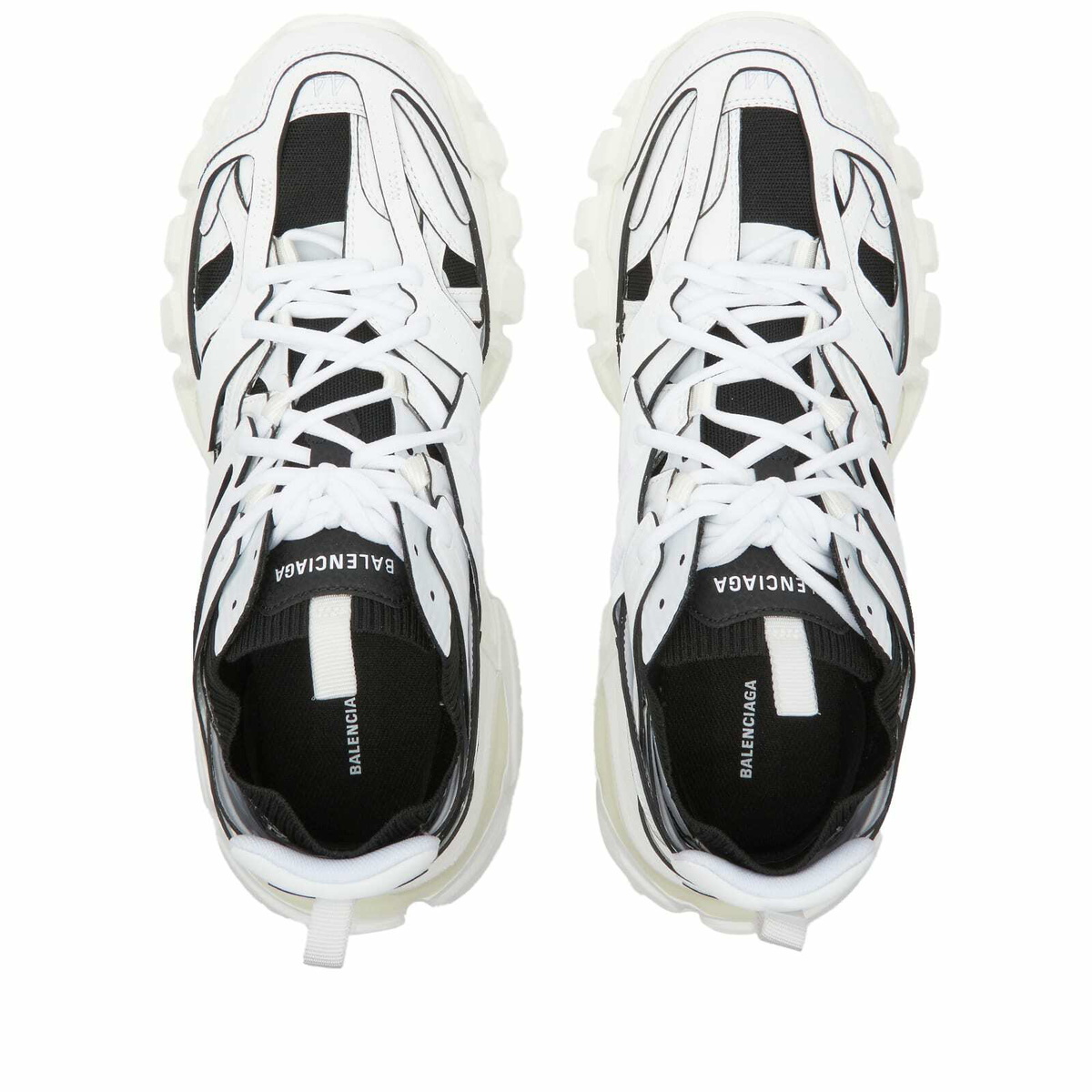 Balenciaga Men's Track Sock Sneakers in White/Black Balenciaga Balenciaga Men's Track Sock Sneakers in White/Black Balenciaga