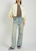 Acne Studios 2021F Paint-splatter Wide-leg Jeans Light Blue