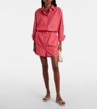 The Frankie Shop Lui striped cotton poplin shorts
