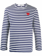 COMME DES GARCONS PLAY - Logo Striped Cotton T-shirt