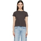 AGOLDE Brown Long Line Adine T-shirt