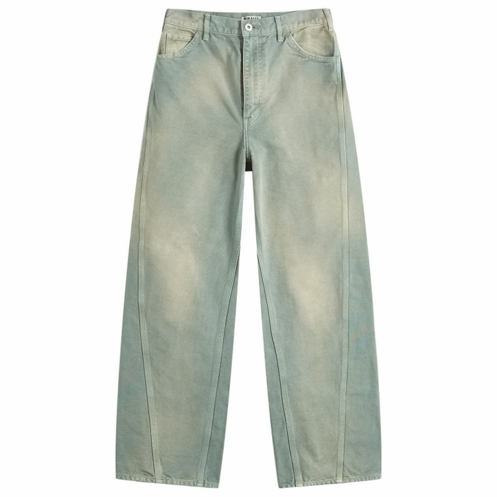 Photo: Auralee Women's Organic Cotton Duck Pants in Ash Green