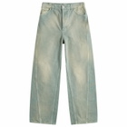 Auralee Women's Organic Cotton Duck Pants in Ash Green
