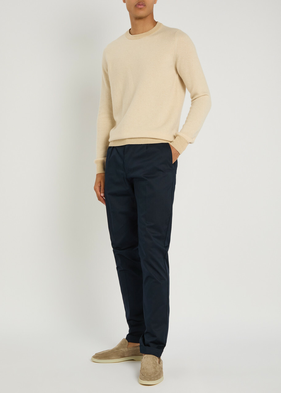 Aurélien Urban Stretch-cotton Trousers Navy