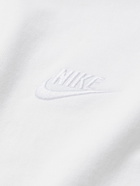 Nike - Premium Essentials Logo-Embroidered Cotton-Jersey T-Shirt - White