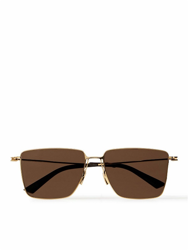 Photo: Bottega Veneta - D-Frame Gold-Tone Sunglasses