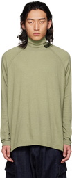 Jan-Jan Van Essche Khaki O-Project Raglan Sleeve Turtleneck