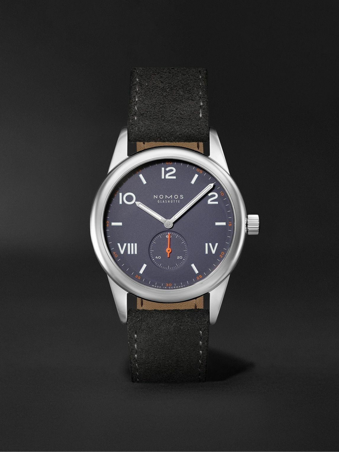 Photo: NOMOS Glashütte - Club Campus Hand-Wound 38mm Stainless Steel and Leather Watch, Ref. No. 730