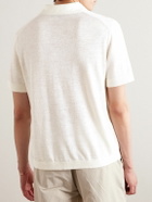 Theory - Brenan Linen-Blend Polo Shirt - White