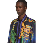 Versace Multicolor Silk Palm Springs Shirt