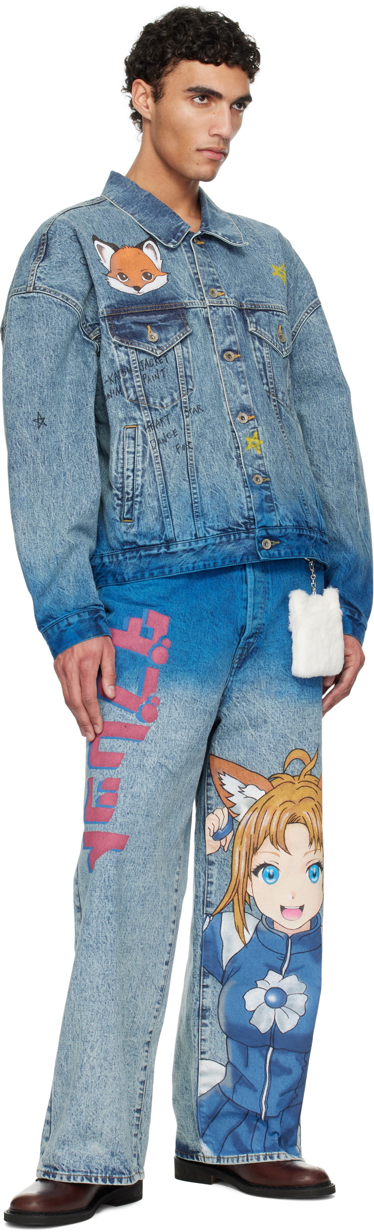 doublet Blue Anime Denim Jacket Doublet