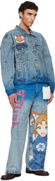 doublet Blue Anime Denim Jacket