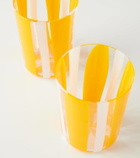 Dolce&Gabbana Casa Taormina set of 2 striped glass tumblers
