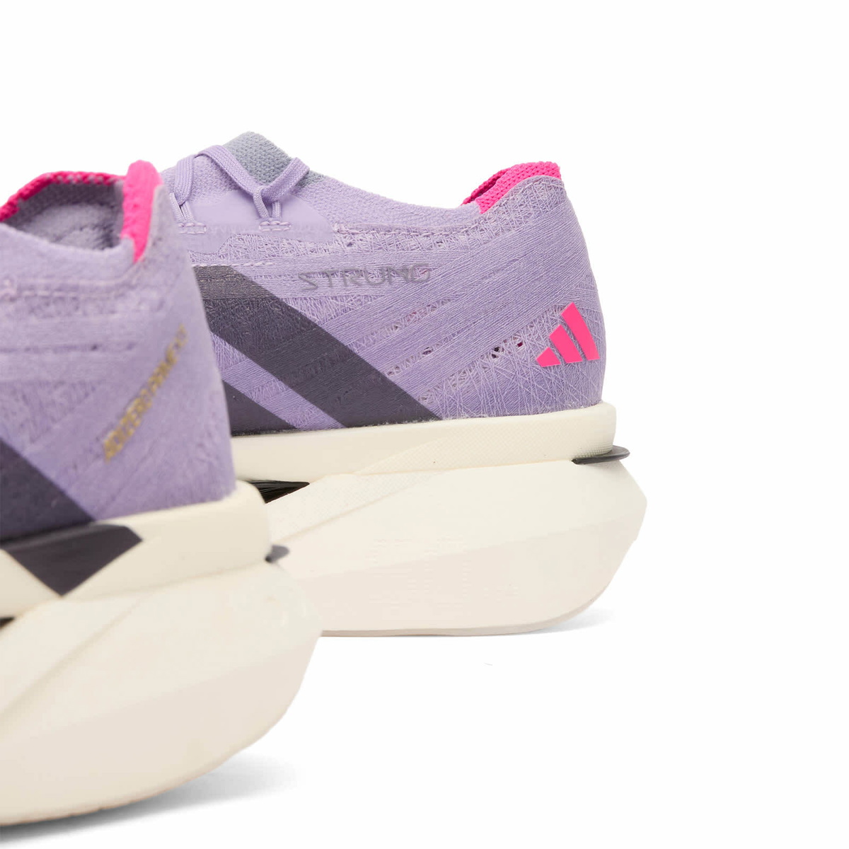 Adidas Running adidas Adizero Prime X3 Strung Sneaker in Powder Plum/Aurora Black/Shock Pink