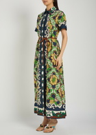 Alemais Liana Printed Linen Maxi Shirt Dress Multicoloured
