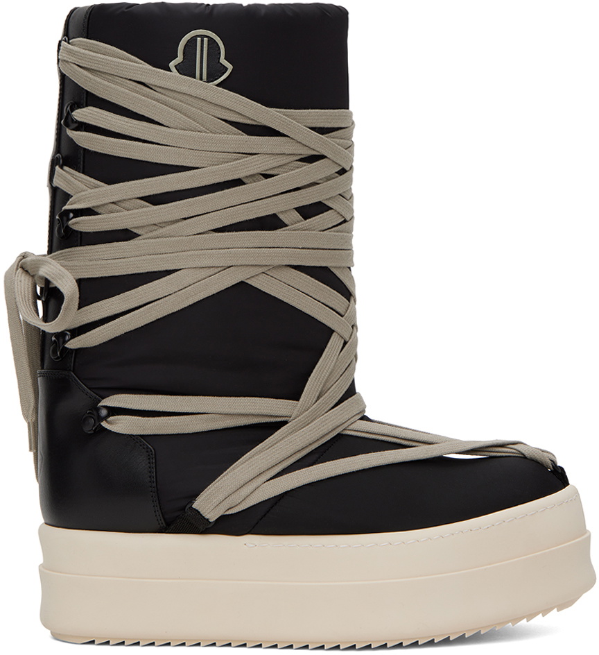 Rick Owens Black Moncler Edition Big Rocks Boots Rick Owens