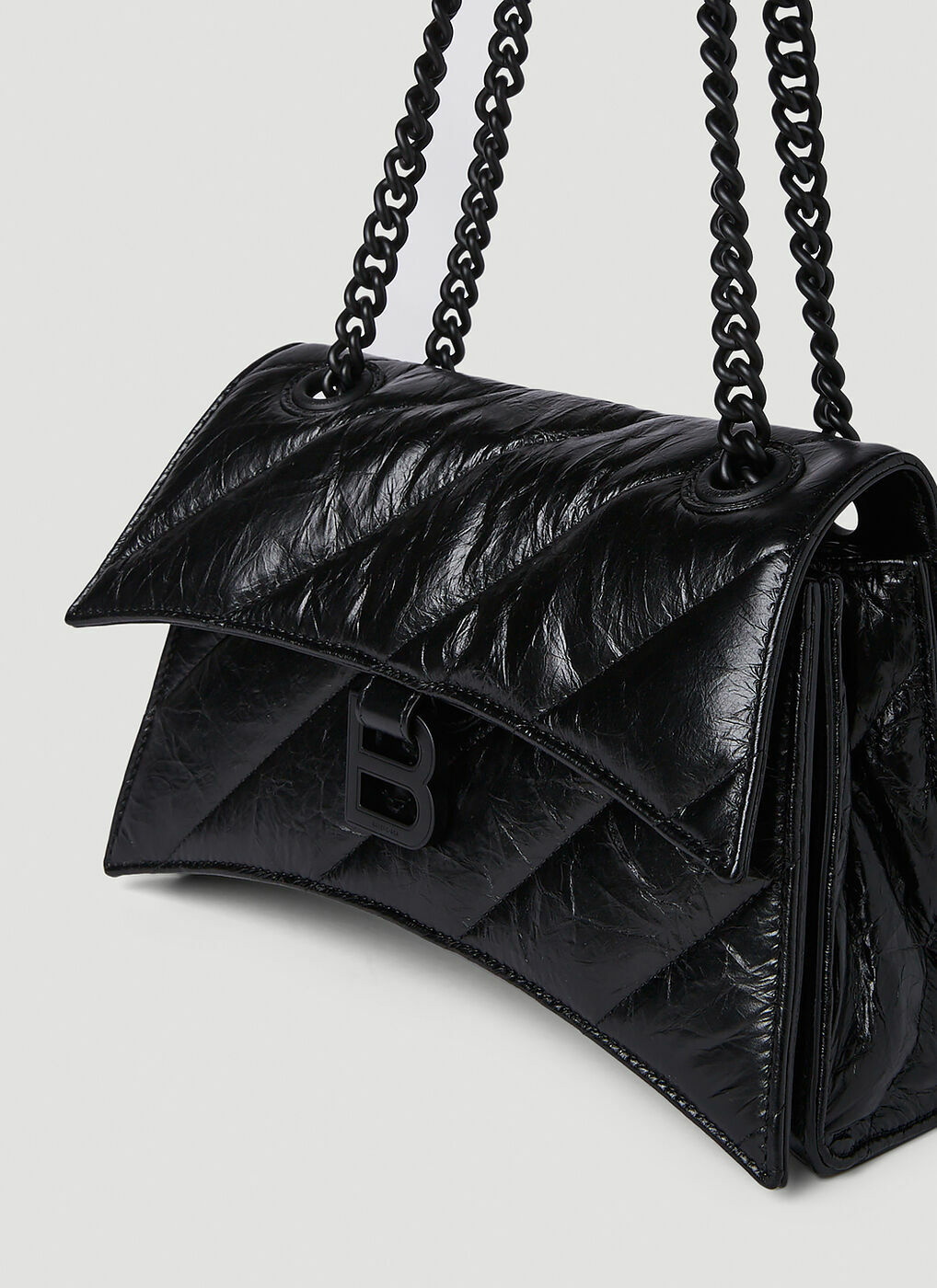 Balenciaga Crush Small Crinkled Chain Shoulder Bag