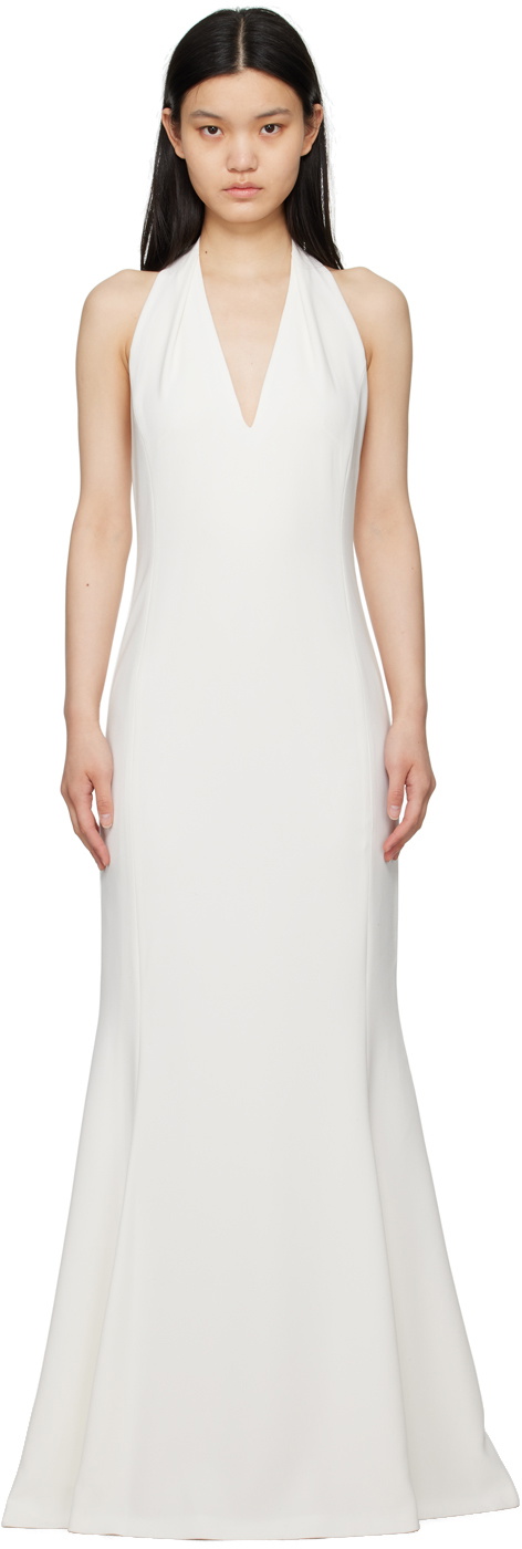 maxmara white backless dress Max Mara Mammola Sleeveless Knit Dress | White main image 1