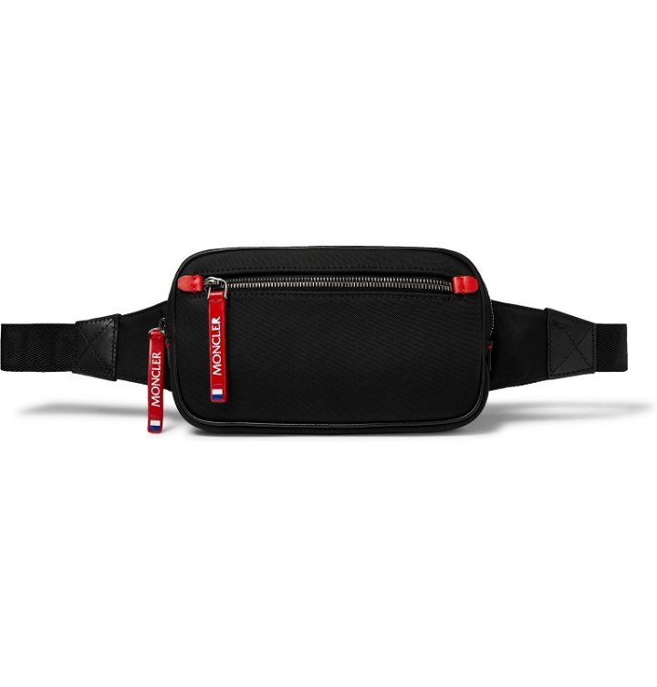 Photo: Moncler - Aude Leather-Trimmed Drill Belt Bag - Black