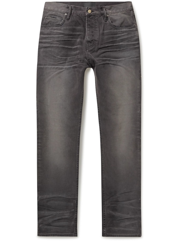 Photo: FEAR OF GOD - Stone-Washed Cotton-Canvas Jeans - Black