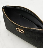 Valentino Garavani VLogo Swarovski®-embellished moiré pouch