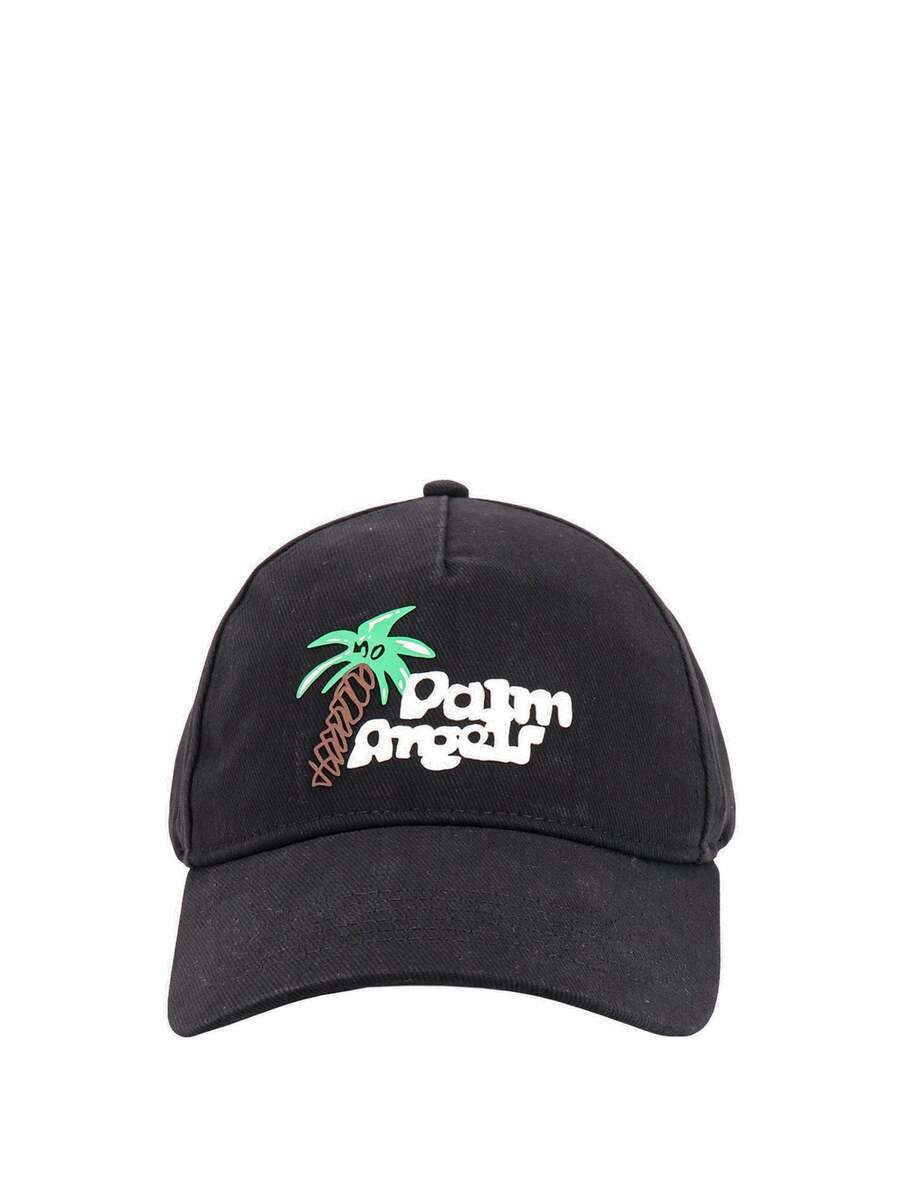 Palm Angels Hat Black Mens Palm Angels