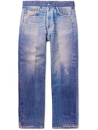 Our Legacy - Third Cut Straight-Leg Distressed Printed Jeans - Blue