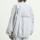 Balenciaga Men's American Football Track Jacket in New Grey