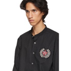 Balmain Black Polka Dot Badge Shirt