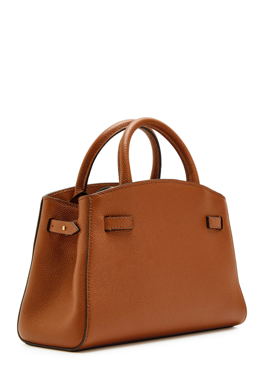 Demellier The Small Hudson Grained Leather top Handle bag - Tan - One Size
