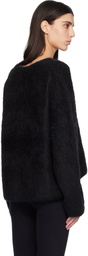 TOTEME Black Boxy Alpaca Knit Sweater