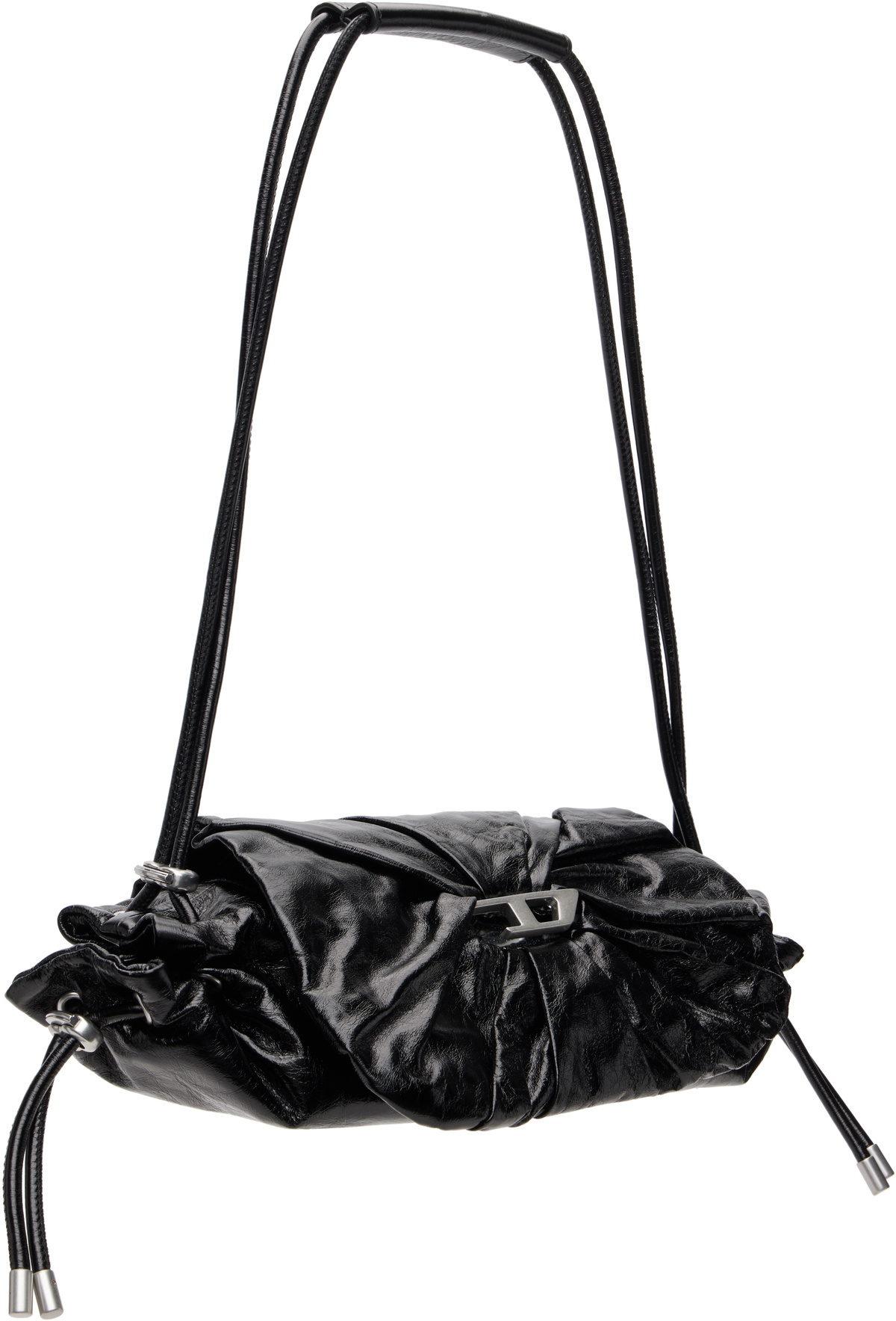 Diesel Black Scrunch-D Shoulder S Bag
