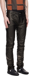 Rick Owens Black Tyrone Leather Pants