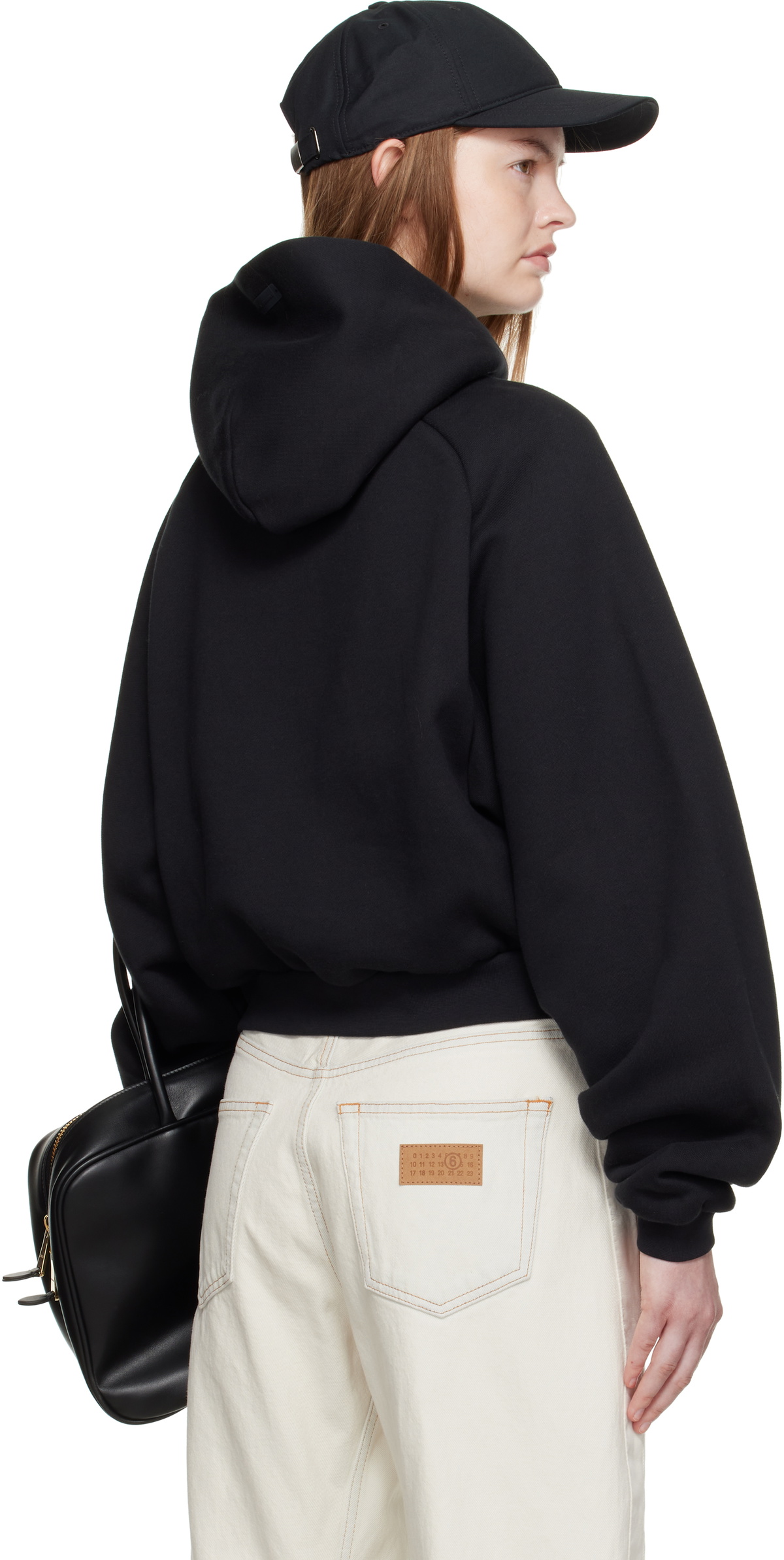 Fear of God ESSENTIALS Black Fleece Raglan Hoodie